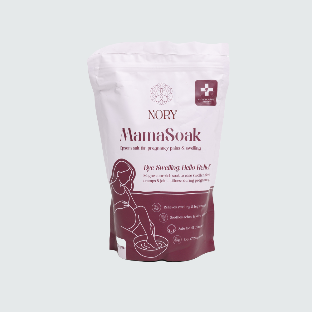 Nory Mamasoak Epsom Salt for Pregnancy Relief/Swollen Feet/Cramps & Joint Stiffness, Magnesium Rich Bath Salt for Foot, Relieves Aches & Pain, 800g