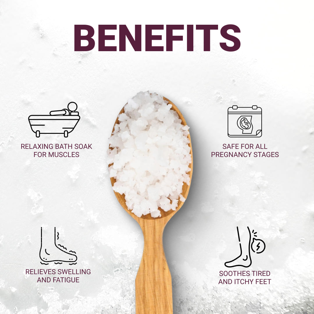 Nory Mamasoak Epsom Salt for Pregnancy Relief/Swollen Feet/Cramps & Joint Stiffness, Magnesium Rich Bath Salt for Foot, Relieves Aches & Pain, 800g