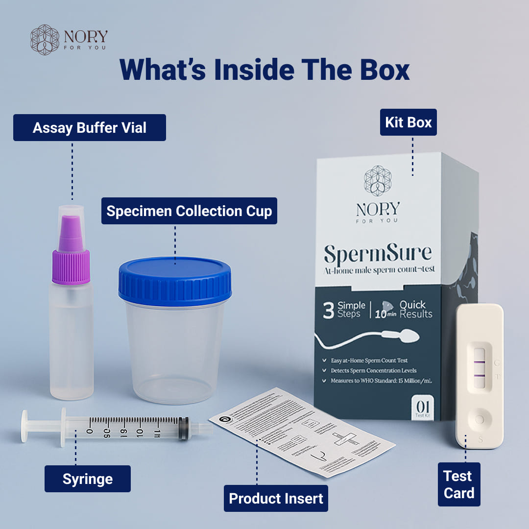 Nory Sperm Test Kit – At-Home Male Fertility Test for Sperm Count, Easy & Accurate Results