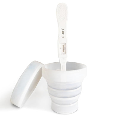 Nory No-Mess Pee Cup – Collapsible, Reusable Urine Collection Cup with Extended Handle – Mess-Free Sample Collection for Women