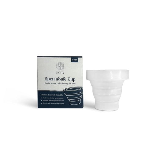 NORY SpermSafe Cup – Reusable Sterile Semen Collection Cup for Men, Medical-Grade Silicone, Leak-Proof, Discreet & Comfortable, 1 Cup
