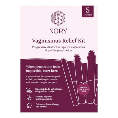 NORY Medical Dilator Set of 5 | Silicone Flexible Dilators for Women | Pelvic Floor Exerciser Personal Care Kit | 5 Diameter Sizes - 29.4 cm, 25.08 cm, 20.08 cm, 15.01 cm, 11.43 cm
