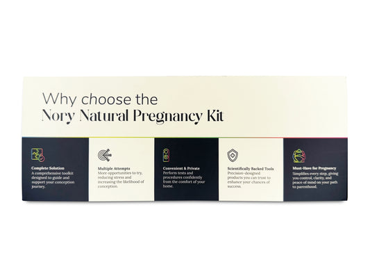 Nory Fertility Natural Pregnancy Combo Kit – Sperm Test Kit, Ovulation Kit, Pregnancy Test Kits & IVI Home Insemination Kit – Complete At-Home Fertility Test Pack for Men & Women – Easy to Use, Accurate, Safe & Doctor-Curated