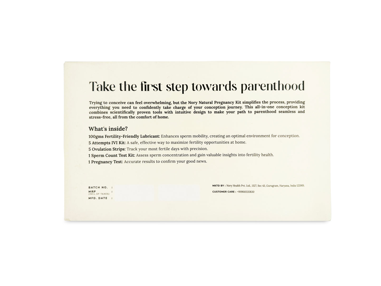 Nory Fertility Natural Pregnancy Combo Kit – Sperm Test Kit, Ovulation Kit, Pregnancy Test Kits & IVI Home Insemination Kit – Complete At-Home Fertility Test Pack for Men & Women – Easy to Use, Accurate, Safe & Doctor-Curated