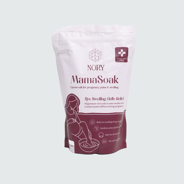 Nory Mamasoak Epsom Salt for Pregnancy Relief/Swollen Feet/Cramps & Joint Stiffness, Magnesium Rich Bath Salt for Foot, Relieves Aches & Pain, 800g
