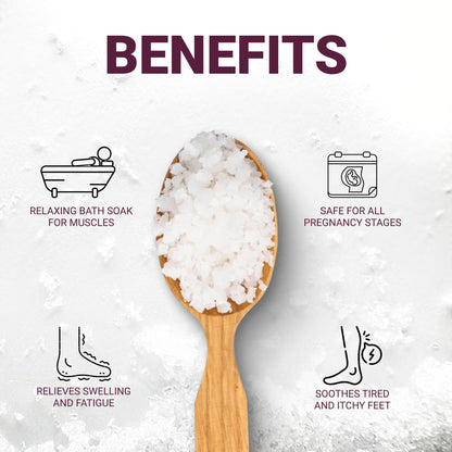 Nory Mamasoak Epsom Salt for Pregnancy Relief/Swollen Feet/Cramps & Joint Stiffness, Magnesium Rich Bath Salt for Foot, Relieves Aches & Pain, 800g