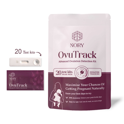 Nory Ovulation Test Kit for Women Pack of 20 Strips, Female Family Planning to Get Pregnant Naturally, Early Detection for Fertility Baby Conceive Predictor for Home
